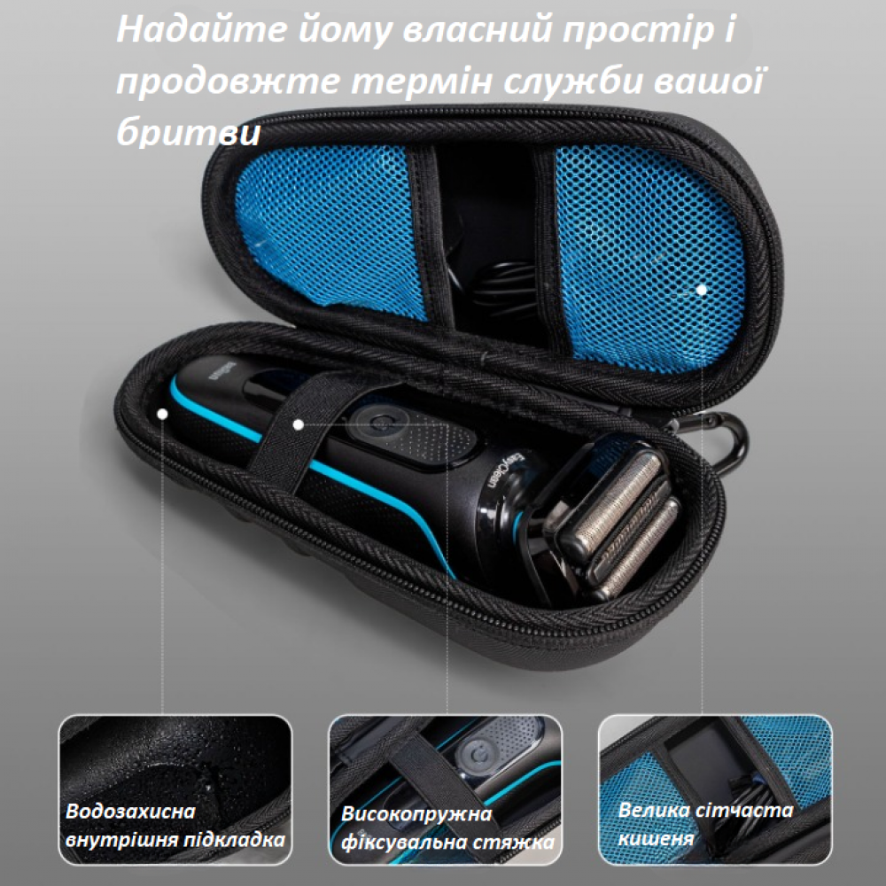 Braun Series 3/5/7/9 S106 Electric Shaver Storage Case, Black