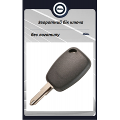 Renault 2-button 433 MHz car key with PCF7946 chip, VAC102 blade