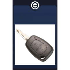 Renault 2-button 433 MHz car key with PCF7946 chip, VAC102 blade