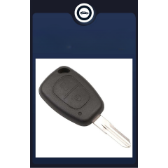 Renault 2-button 433 MHz car key with PCF7946 chip, VAC102 blade