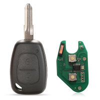 Renault 2-button 433 MHz car key with PCF7946 chip, VAC102 blade