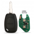 Renault 2-button 433 MHz car key with PCF7946 chip, VAC102 blade