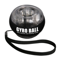 Мяч-гироскоп для укрепления кисти тренажер Gyro Ball прозрачный с черным