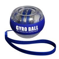 Мяч-гироскоп для укрепления кисти тренажер Gyro Ball прозрачный с синим