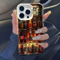 IceBeer iPhone 14 plus transparent smartphone case with 3D mini bar design