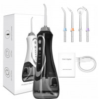Baiteng BPF-01 Portable Oral Irrigator, Black (4 nozzles + nozzle storage box)
