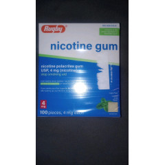 Жувальна гумка для зниження тяги до куріння Rugby Nicotine Gum 4 мг ментол 100 штук