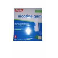 Жувальна гумка для зниження тяги до куріння Rugby Nicotine Gum 4 мг ментол 100 штук