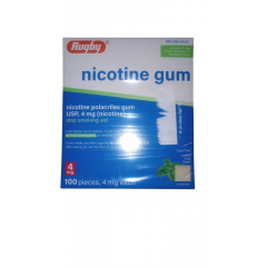Жувальна гумка для зниження тяги до куріння Rugby Nicotine Gum 4 мг ментол 100 штук