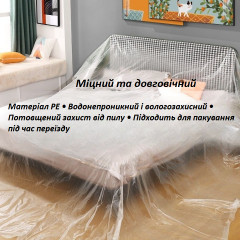 Transparent dust cover film for furniture 4×20 m