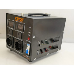 Vevor SV2000VA 2000 W Black Step Up/Down Voltage Converter 110–220 V