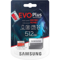 Карта пам'яті Samsung EVO Plus 512ГБ Micro SDXC UHS-I Class 10 з адаптером