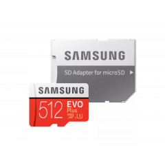 Samsung EVO Plus 512GB Memory Card Micro SDXC UHS-I Class 10 with Adapter