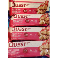 Set of Quest Nutrition protein bars chocolate and raspberry 4 pieces of 60 grams each