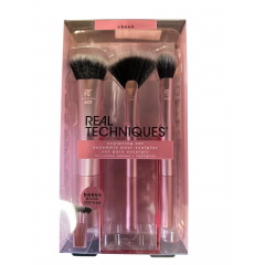 Real Techniques Sculpting Set Makeup Brush Set for Contouring and Highlighter Pink