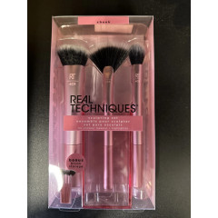 Набір кистей для макіяжу Real Techniques Sculpting Set для контурингу та хайлайтера рожевий