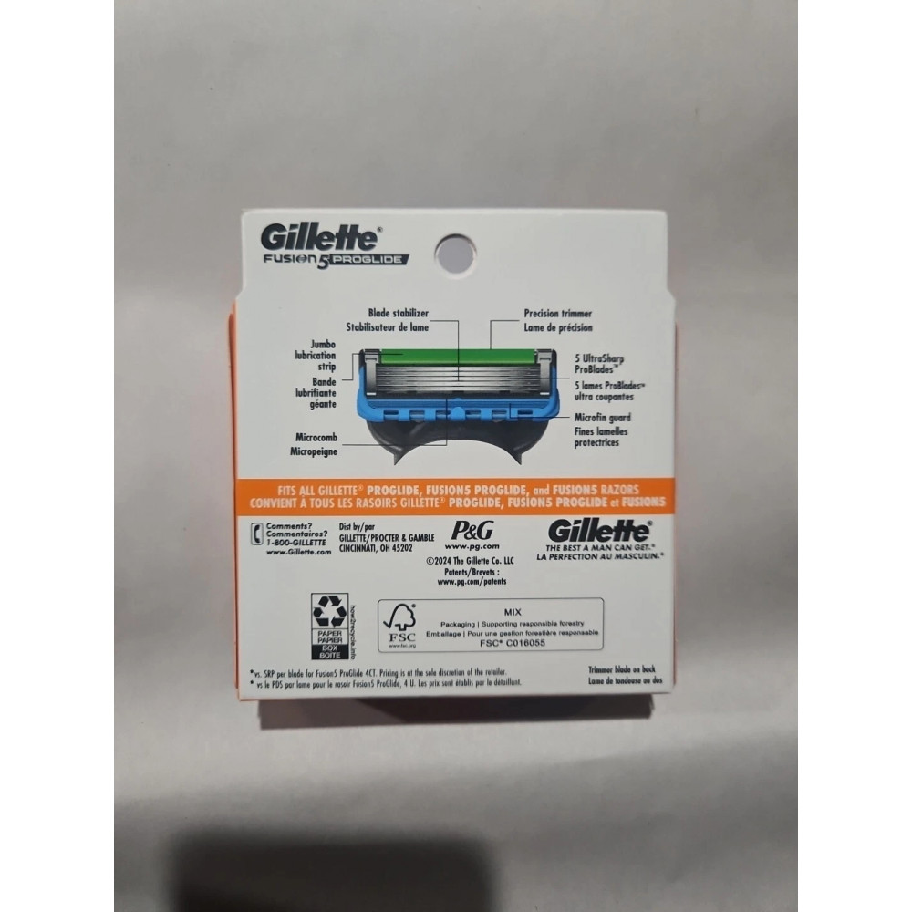 Запасные лезвия для бритвы Gillette Fusion5 ProGlide 8 кассет
