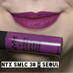 Liquid lipstick with a matte finish Nyx Soft Matte Lip Cream Seoul SMLC30 bright purple 8 ml