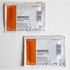 Абсорбуюча антисептична пов'язка з йодом Iodoflex Cadexomer Dressing 6x8 см набір з 2 штук