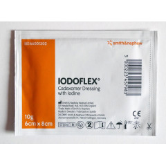 Абсорбуюча антисептична пов'язка з йодом Iodoflex Cadexomer Dressing 6x8 см набір з 2 штук