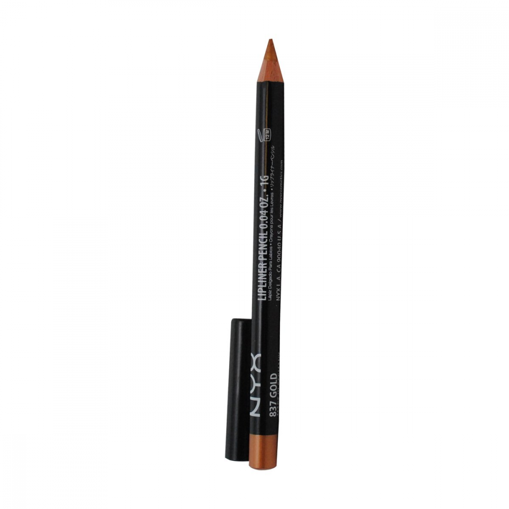 NYX Cosmetics Slim Lip Pencil SPL837 shade Gold Long-lasting Lip Liner