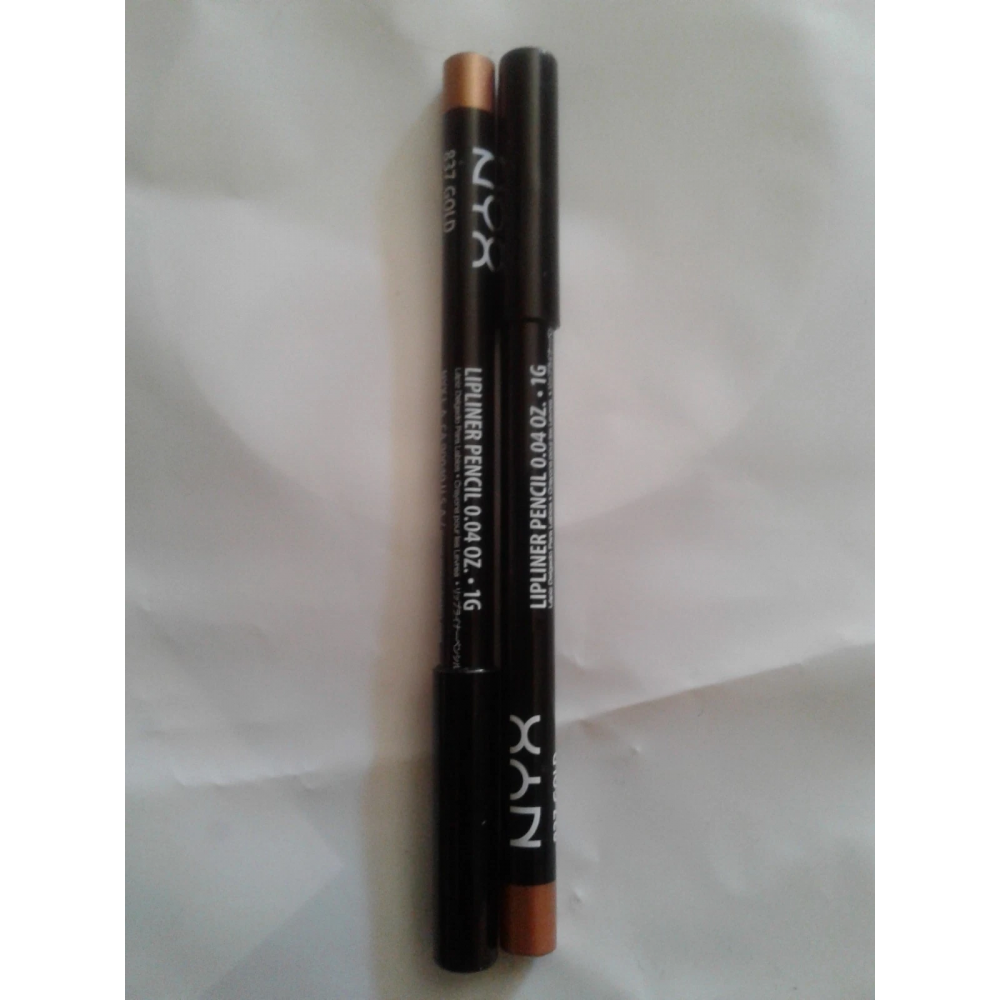 NYX Cosmetics Slim Lip Pencil SPL837 shade Gold Long-lasting Lip Liner