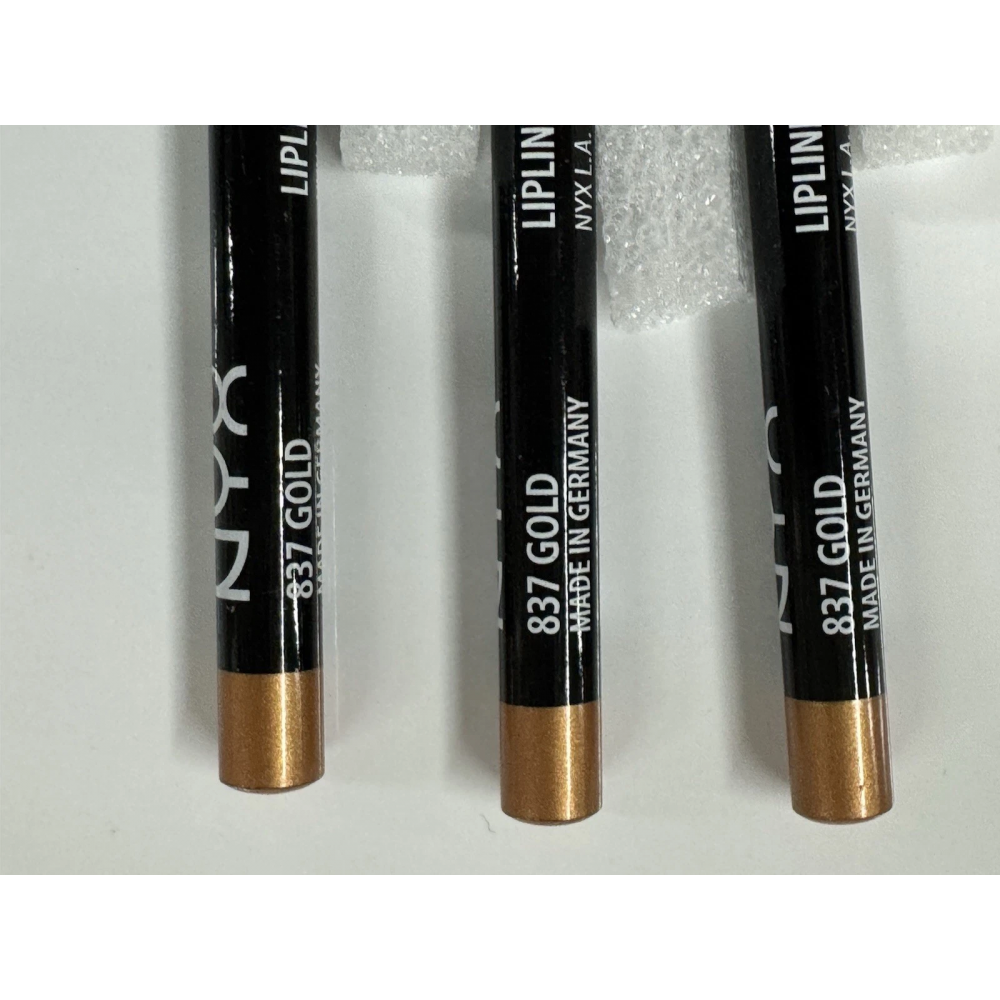 NYX Cosmetics Slim Lip Pencil SPL837 shade Gold Long-lasting Lip Liner