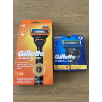 Men's shaving set Gillette Fusion5 Power with 1 razor and 9 spare cartridges