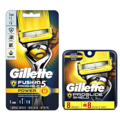 Gillette Fusion 5 ProShield Power Flexball Shaving Set (razor, 9 replacement cartridges, battery)