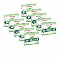 Wrigley's Spearmint chewing gum mint set of 10 packs of 15 sticks 150 pieces