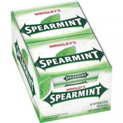 Wrigley's Spearmint chewing gum mint set of 10 packs of 15 sticks 150 pieces