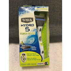 Schick Hydro 5 Power Select razor with vibration, 1 spare blade, and 1 battery