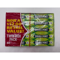 Жувальна гумка Wrigley's Doublemint набір 10 упаковок по 5 пластинок 200 штук