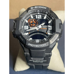 Спортивные мужские часы Casio Gravitymaster GA-1000-1A с индикацией температуры и курса черные