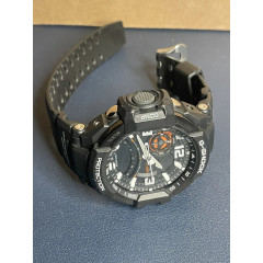 Спортивные мужские часы Casio Gravitymaster GA-1000-1A с индикацией температуры и курса черные
