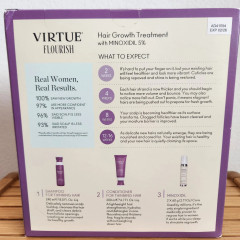 Virtue Flourish Anti-Hair Loss Complex for Women Three-Month Course (Treatment Foam Shampoo Conditioner)