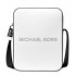 Men's crossbody bag Michael Kors Cooper Zip Reporter Xbody white genuine leather