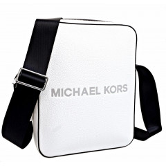 Чоловіча сумка через плече Michael Kors Cooper Zip Reporter Xbody біла натуральна шкіра