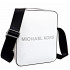 Men's crossbody bag Michael Kors Cooper Zip Reporter Xbody white genuine leather