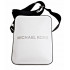 Men's crossbody bag Michael Kors Cooper Zip Reporter Xbody white genuine leather