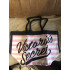 Текстильная пляжная сумка-тоут Victoria's Secret 11150863 розовая в белую полоску