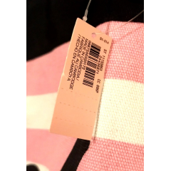 Текстильная пляжная сумка-тоут Victoria's Secret 11150863 розовая в белую полоску