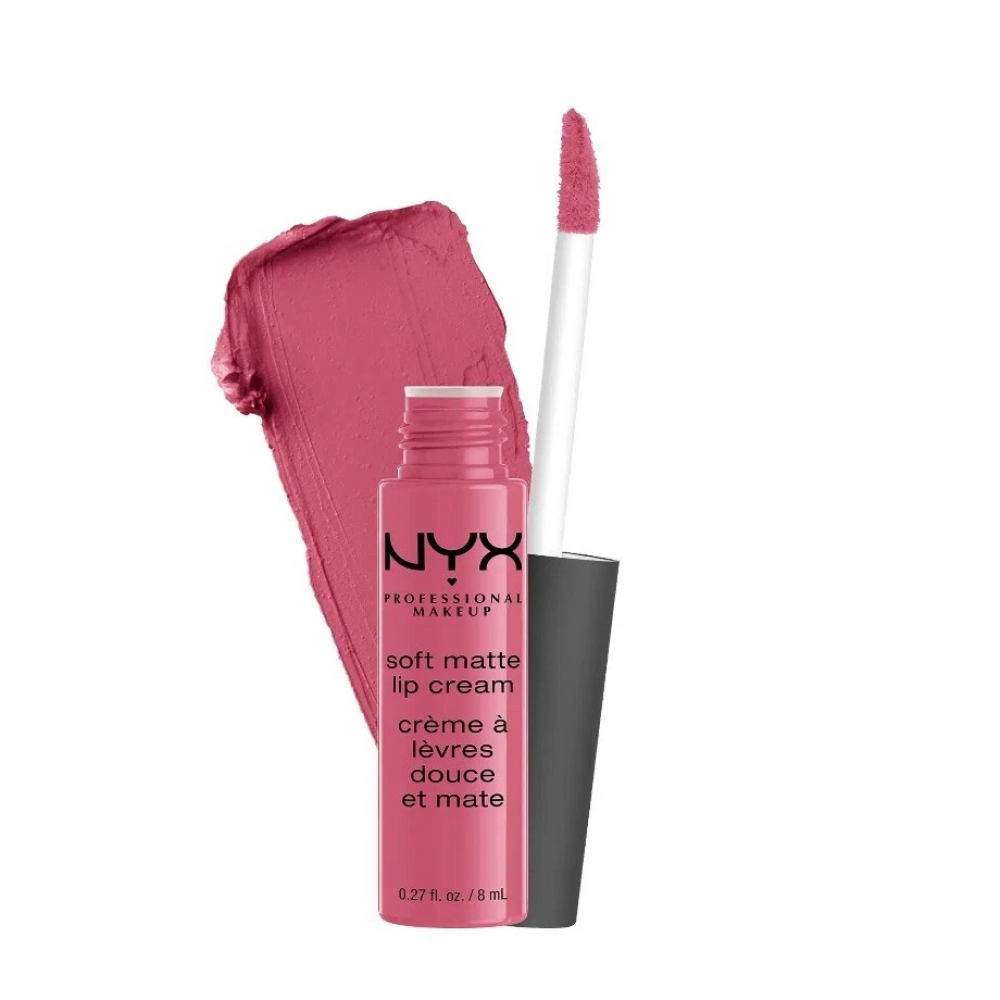 Liquid lipstick with a matte finish Nyx Soft Matte Lip Cream Milan SMLC11 matte pink 8 ml