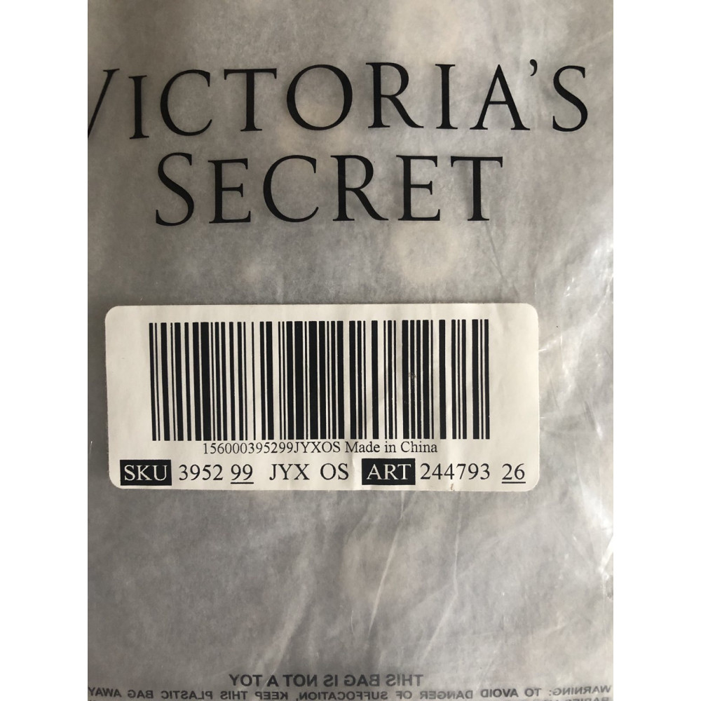 Women's mini bag with chain Victoria's Secret V-Quilt Studded Grommet, black with metal rings, 25x18 cm