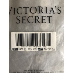 Women's mini bag with chain Victoria's Secret V-Quilt Studded Grommet, black with metal rings, 25x18 cm