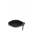 Women's mini bag with chain Victoria's Secret V-Quilt Studded Grommet, black with metal rings, 25x18 cm