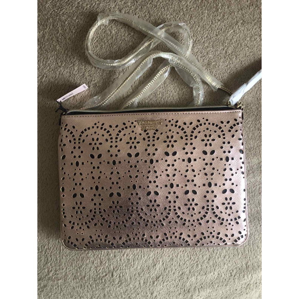 Women's crossbody bag with chain Victoria's Secret Slim Xbody 11151558 color CC 660Q rose gold size 25x18 cm