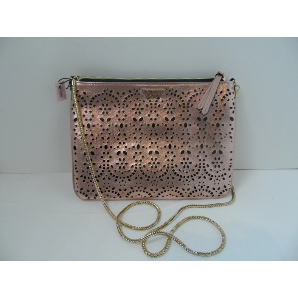 Women's crossbody bag with chain Victoria's Secret Slim Xbody 11151558 color CC 660Q rose gold size 25x18 cm