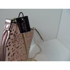 Women's crossbody bag with chain Victoria's Secret Slim Xbody 11151558 color CC 660Q rose gold size 25x18 cm