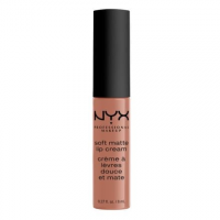 Liquid lipstick with a matte finish Nyx Soft Matte Lip Cream Abu Dhabi SMLC09 beige nude 8 ml